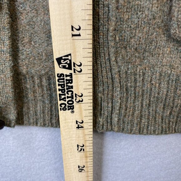 VTG Rugby Ralph Lauren Cardigan Womens‎ M 100% Wool Sweater Suede Elbow Patches - Picture 5 of 16